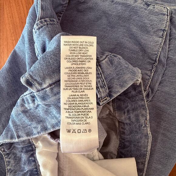 Frame Jeans Size 30 Relaxed Cargo Mid Waist Straight Leg Medium Light Wash - Picture 11 of 12